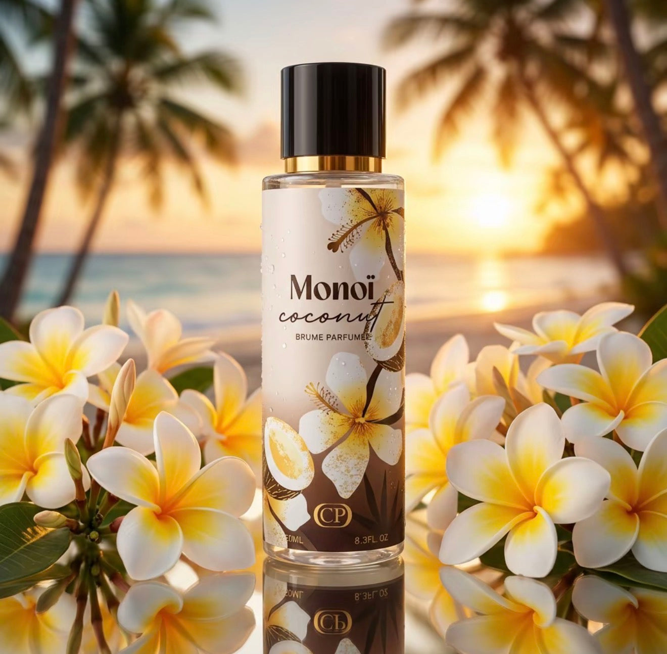 Brume Monoï parfumée Coco – parfum Dubaï exotique & solaire – corps & cheveux 250ml