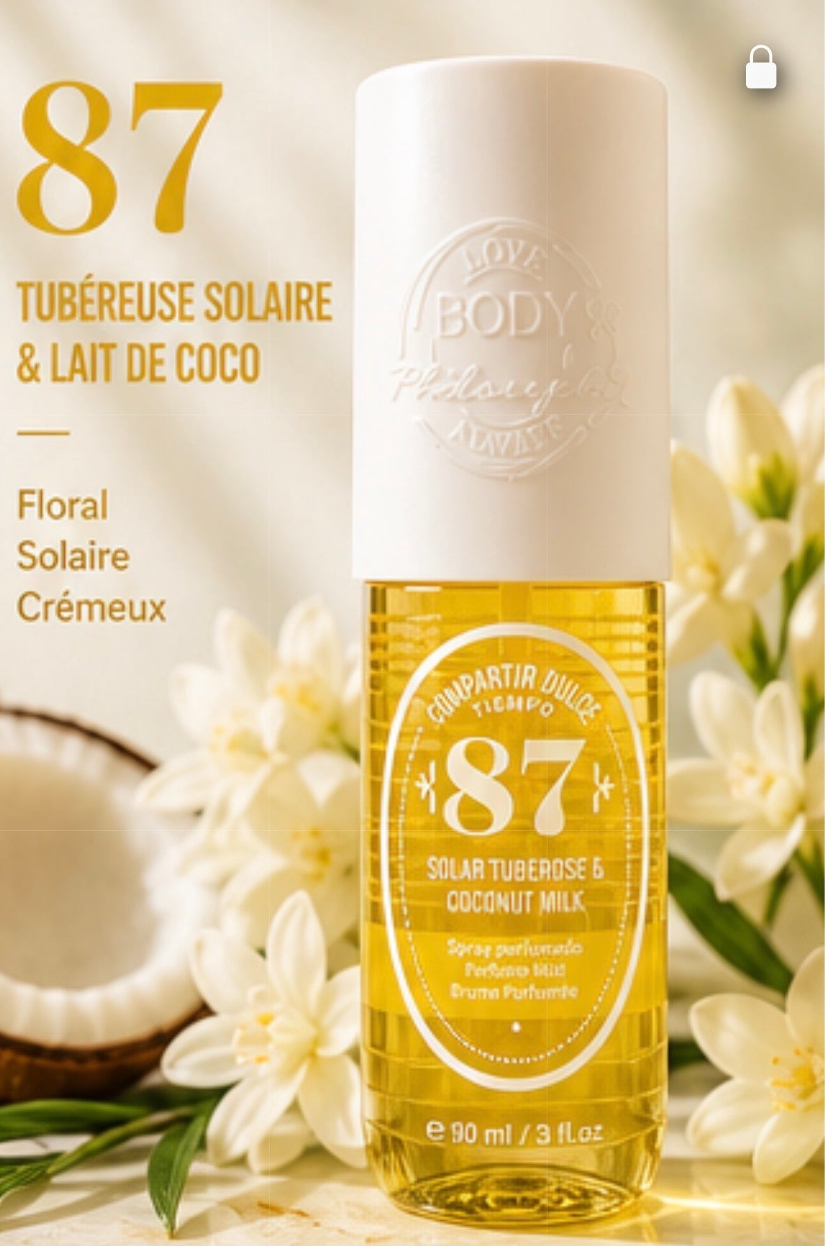 Brume inspiration senteurs brésilienne Parfumée 87 (tubéreuse coco) 90ML