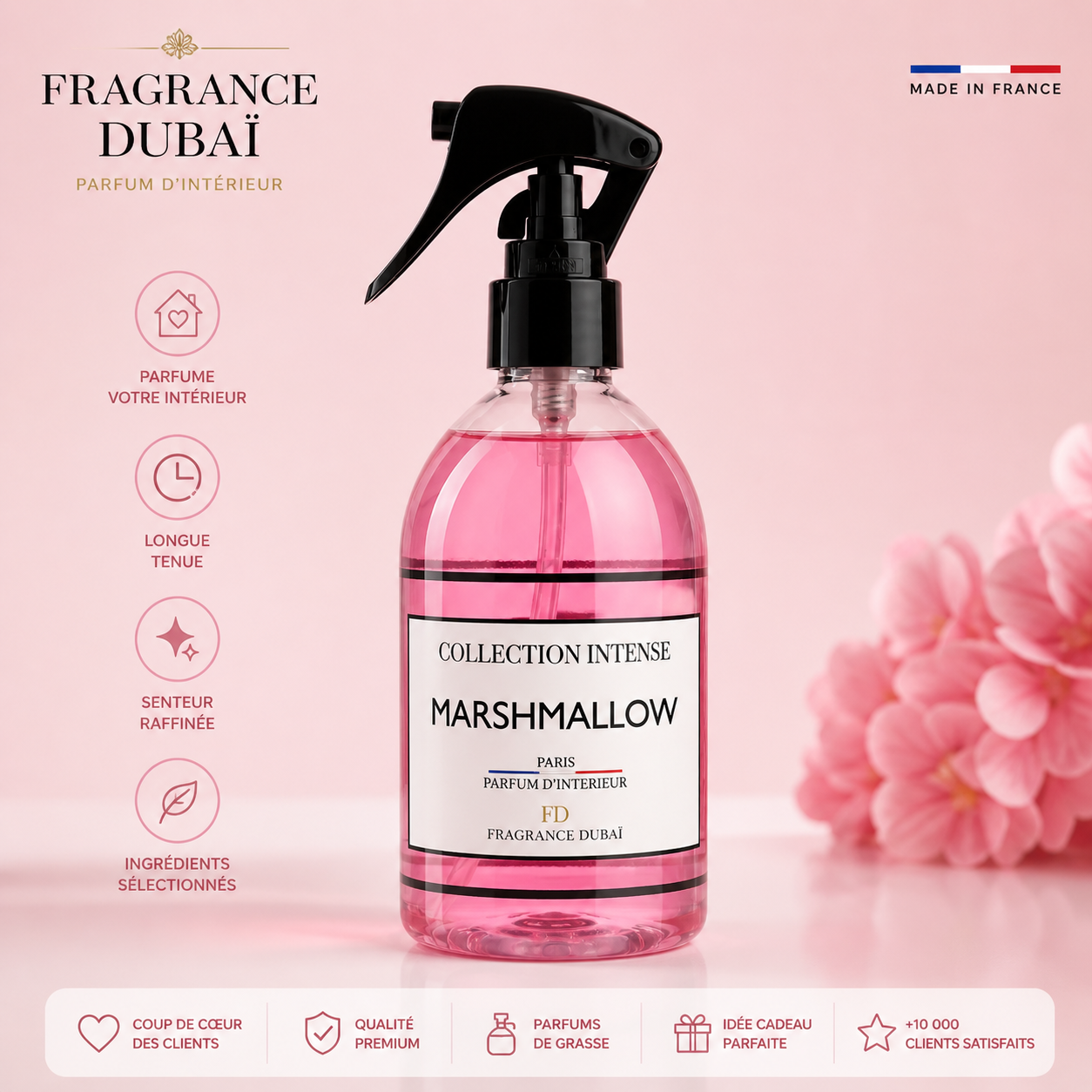 Parfum d’ambiance Fragrance Dubaï 250ml – Collection gourmande & orientale