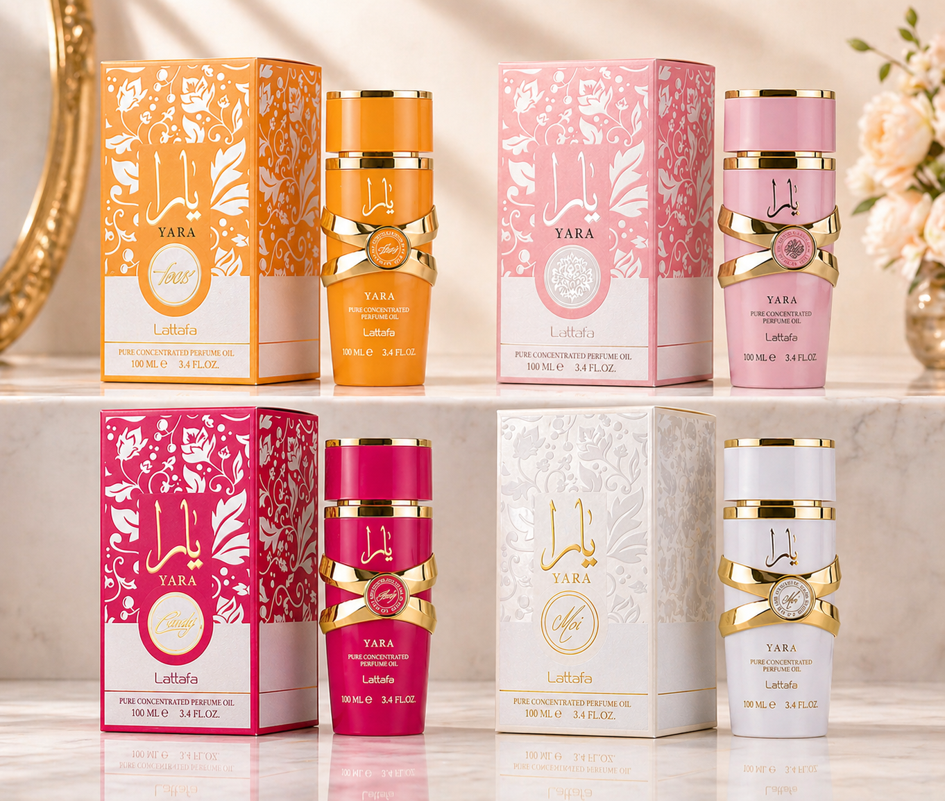 Lot de 4 Parfum Yara 100ml